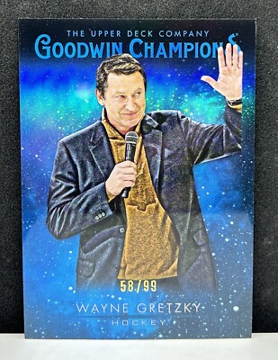 Wayne Gretzky 2021 Goodwin Champions COSMIC PLATINUM #d 58/99 Oilers Kings HOF