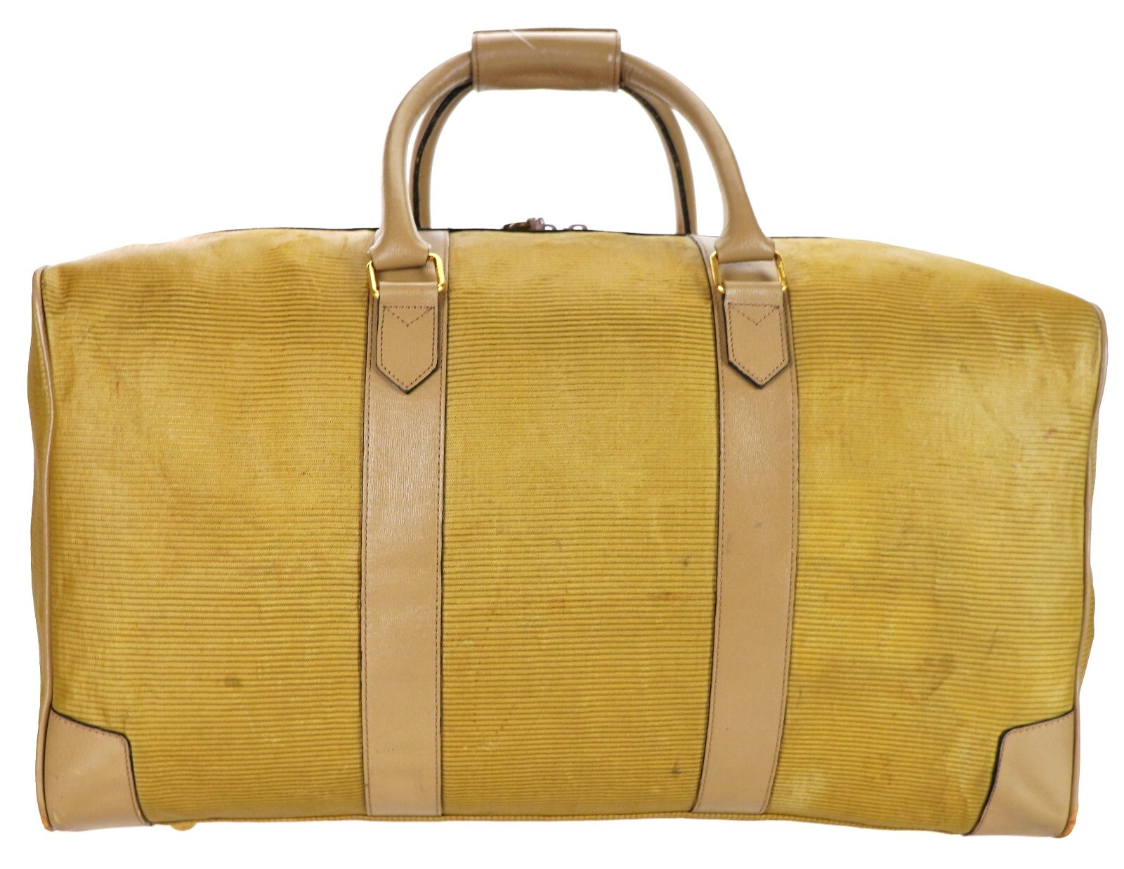 Borsone vintage YVES SAINT LAURENT YSL marrone tela pelle Italia unisex