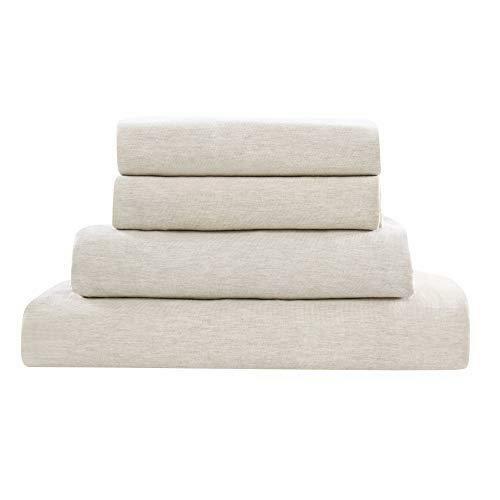 Brielle Home Jersey Knit TShirt Cotton Sheet Set Breathable All