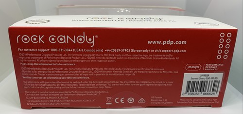 PDP Rock Candy Wired Nintendo Switch Controller Stormin’ Cherry Red NEW - Picture 5 of 5