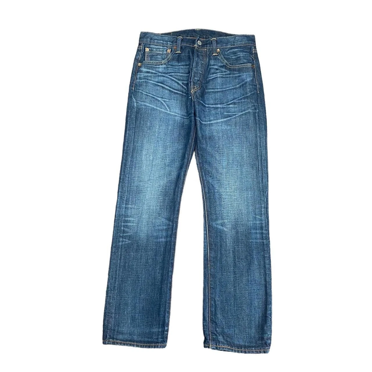 Levis 501 Jeans Mens W30 L30 Blue Denim Straight Leg Regular Fit