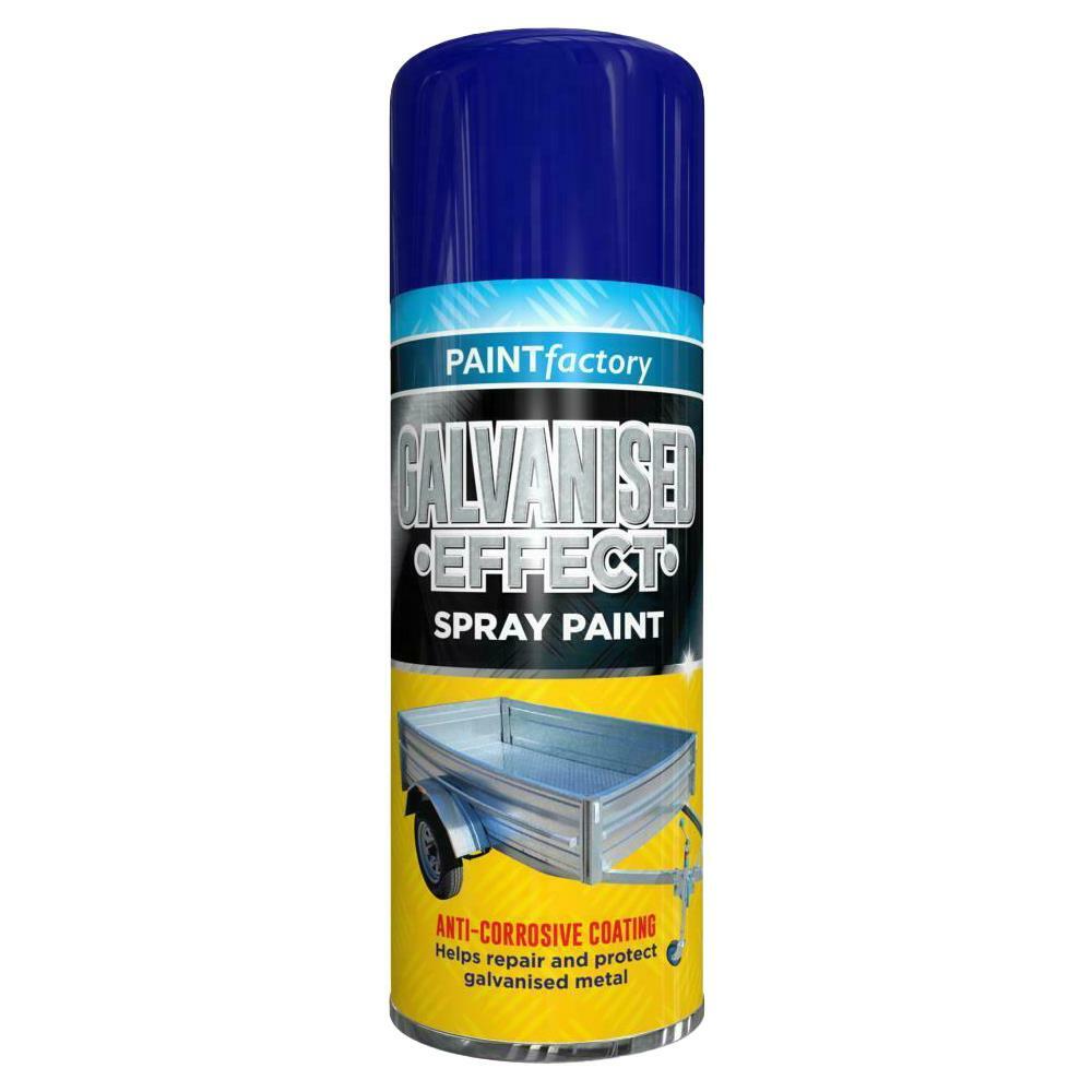 GALVANISED EFFECT SPRAY PAINT 400ML REPAIR PROTECT METAL ANTI CORROSIVE COAT