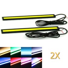 2pcs 17mm Led Strip Fog Light Cob Drl Red 12v Outdoor Waterproof Daytime Running