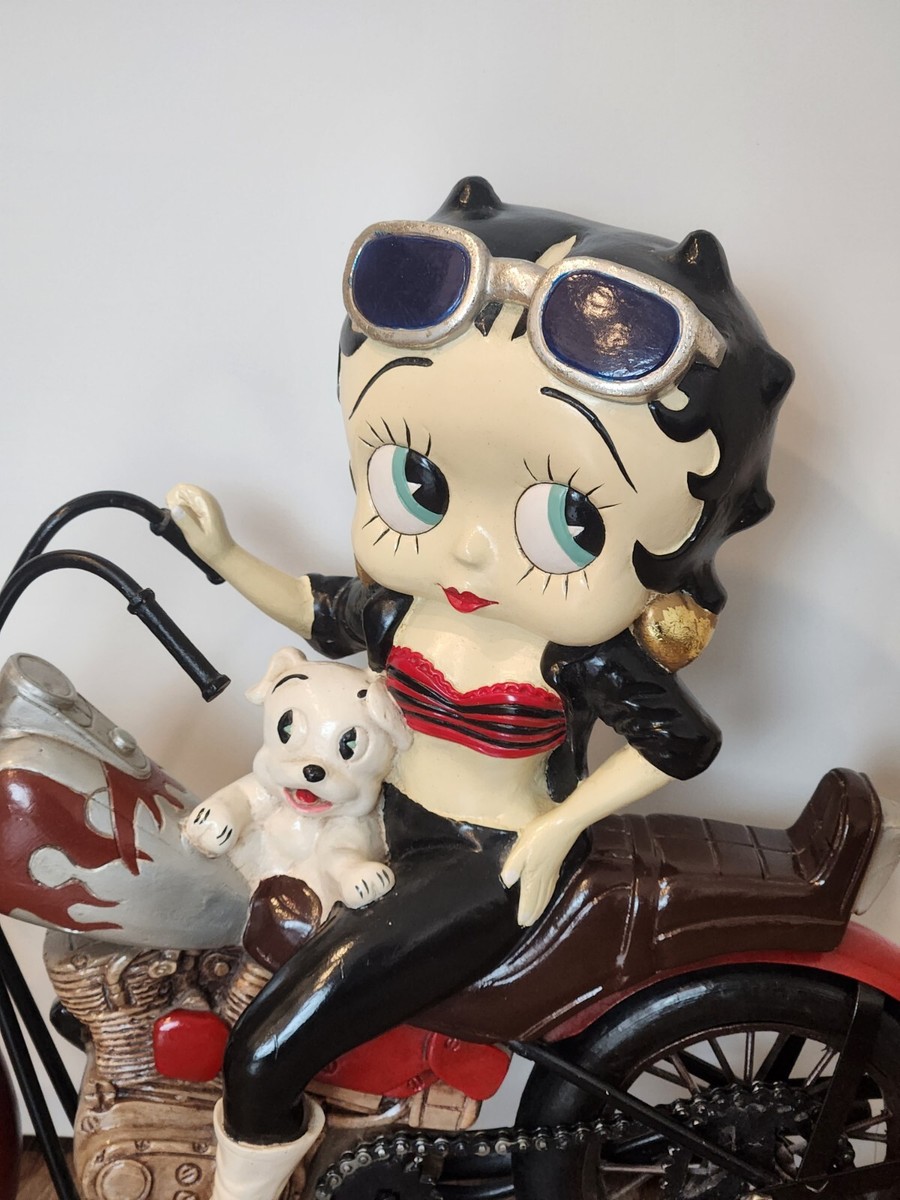 Rare Vintage Betty Boop Motorbike/Motorcycle Figure with a Dog