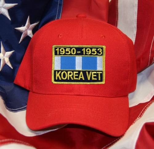 KOREAN WAR VETERAN HAT PATCH CAP 1950-1953 RIBBON US ARMY MARINES NAVY AIR FORCE - Picture 3 of 16