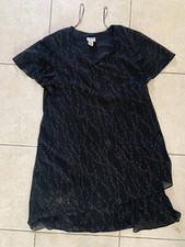 R&M Richards Woman Sz 18 Black Knee Dress Polyester Made in USA