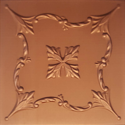 Ceiling Tiles Glue Up 20'' x 20'',  Decorative, Styrofoam, SARATOV Metallic Copper