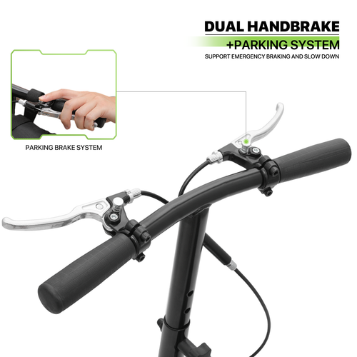 Dual Braking System Medical Scooter Crutch Folding Steerable Knee Walker w/Pouch - Picture 6 of 13