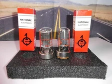 Vacuum Tubes 7027A National Electronics Set Of 2 Made USA Metal Base  NOS NIB P9