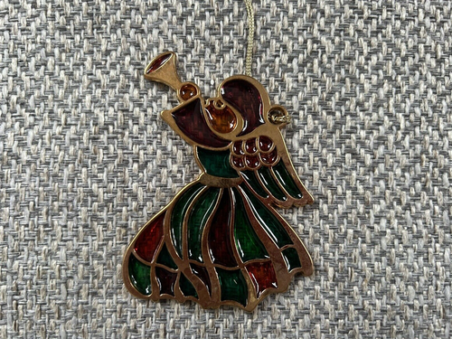 Russ Stained Glass Holiday Highlights Angel and Church Christmas Ornaments - Picture 2 of 4