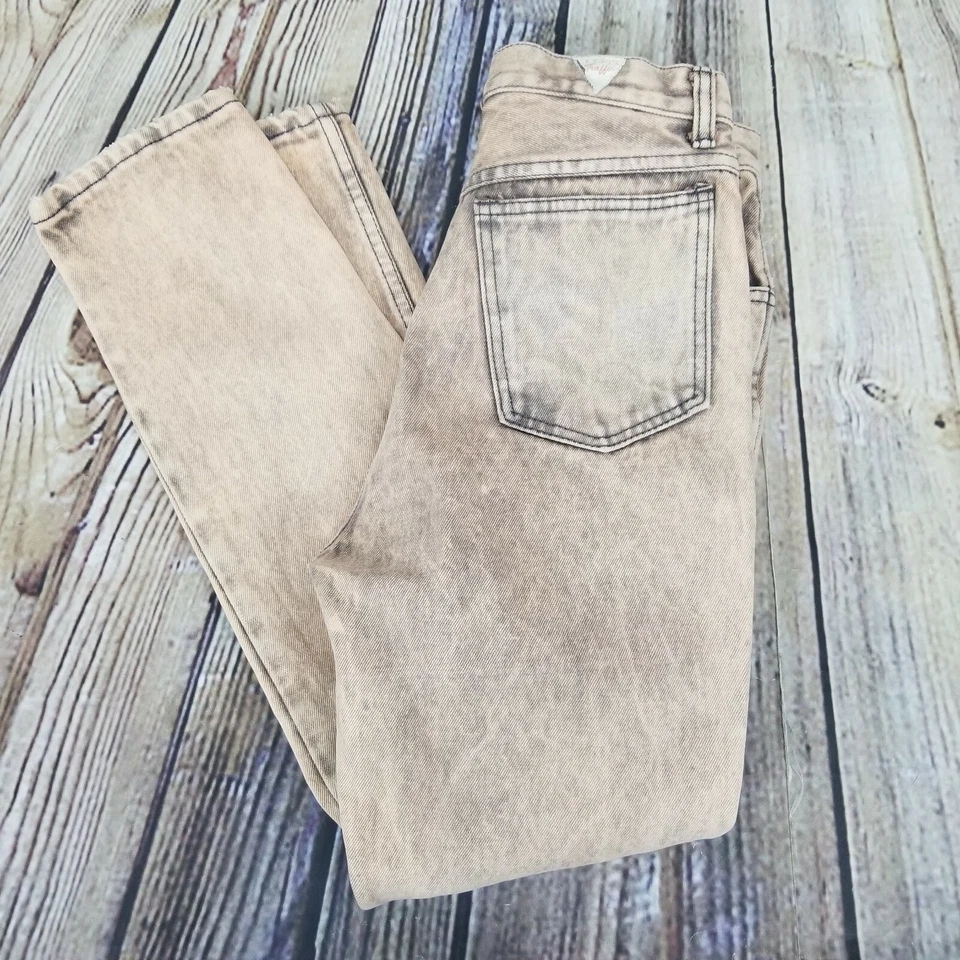 Дорожные винтажные джинсы 80-х размер 11/12 Mom стирка персиковая кислота высокая талия 25X29" - Изображение 4 из 4