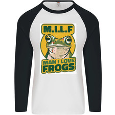 MILF Man I Love Frogs Mens L/S Baseball T-Shirt