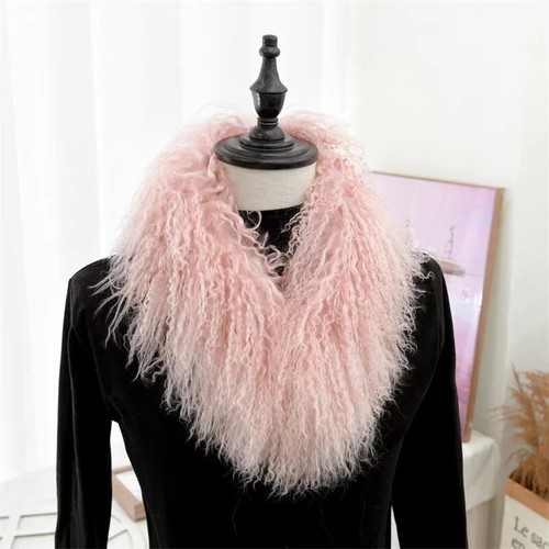 Women Winter Fashion Design Genuine Mongolian Lamb Fur Warmer Scarf New Product - Picture 32 of 51