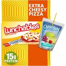 Lunchables Extra Cheesy Pizza Capri Sun Airheads 10.6 oz (12-Trays)