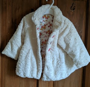 baby girl white fur coat