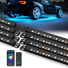 Rgb Led Strip Under Car Tube Remote Underglow Underbody System Neon Light Kits