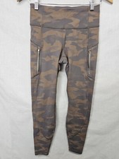 ATHLETA Rainier Reflective Tight Size Small Camo Lux Reflective Bluff Grey Yoga