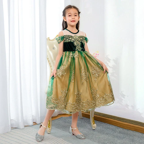 Girls Anna Dress Up Set Princess Costume & Accessories for Fancy Party Birthday - Picture 5 of 11