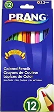 PRANG Thick Core Colored Pencils, Assorted Colors, 12 Count (22120)