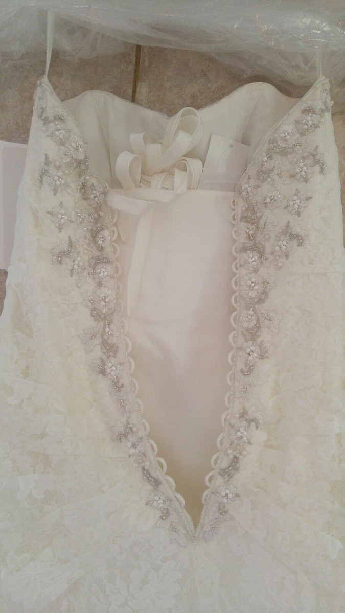 NEW~ David's Bridal Ivory Lace Wedding Dress YP3344 ~veil & preservation kit~ | eBay NEW~ David's Bridal Ivory Lace Wedding Dress YP3344 ~veil & preservation kit~ | eBay