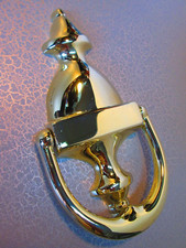 Solidna mosiężna kołatka do drzwi Kolonialna z okuciami