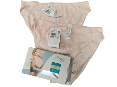 Sloggi Unterhose Slip Taillen Doppelpack creme beige Gr. XL (2250) NEU