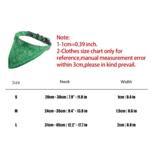 Dog Bandana Collar Puppy Cat Up To 20-45cm Length scarf Adjustable Neckerchief - Picture 2 of 15