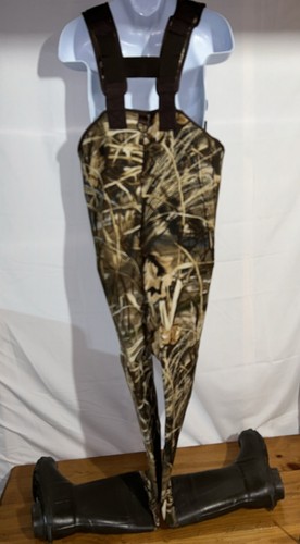 DUCKS UNLIMITED Max 4 CHEST WADERS W/BOOTS 400 G THINSULATE Sz 7R- H120 - Picture 10 of 13