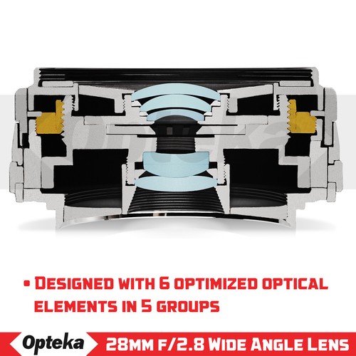 Opteka 28mm f/2.8 Manual Focus Prime Lens for Olympus PEN E-P2 PEN E-PL1 E-PL2 - Picture 4 of 9