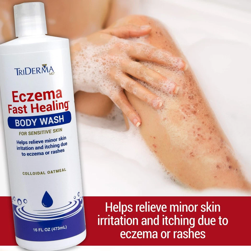 TriDerma Medicated Fast Healing Eczema Body Wash for Dry, Itchy Skin & Rashes - Image 2 of 4
