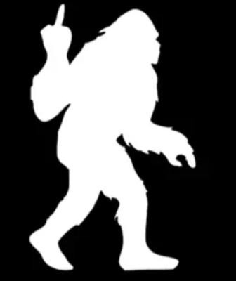 Sasquatch Bigfoot F**k Off Funny DieCut Vinyl Window Decal Sticker Car Truck