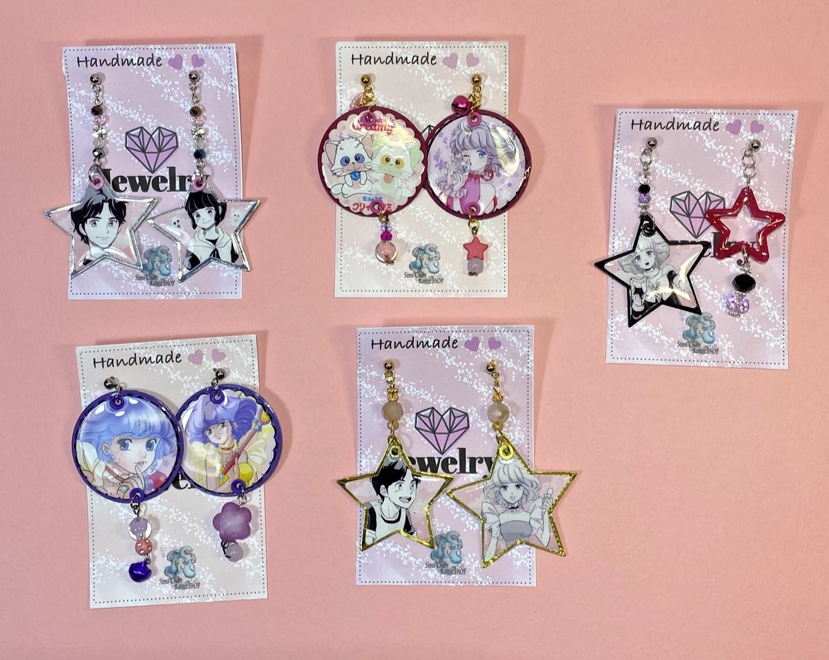 Set 6 Paia Orecchini Pendenti A Nuvola In Resina – Fatti A Mano, Colori Bianco/blu/rosa, Ipoallergenici
