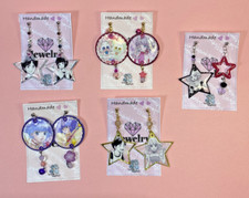 Orecchini Creamy mami in carta trattata rivestiti in resina NUOVO ITA