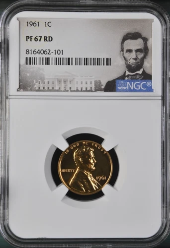 1961 1C Lincoln Memorial Cent NGC PF 67 RD Portrait Label