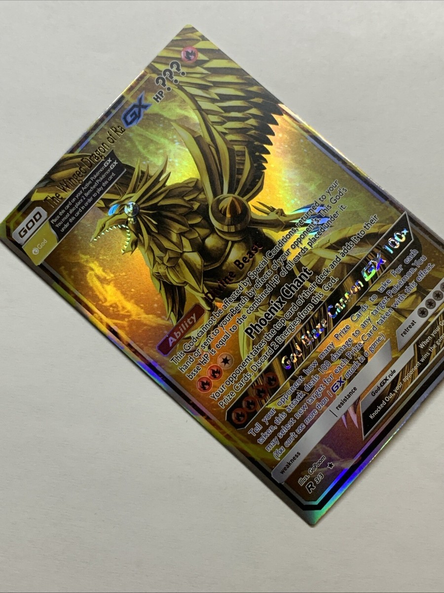 The Winged Dragon Of Ra GX Egyptian God Cards Holo Foil Anime Yugioh Pokemon  Art | eBay