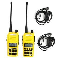 BaoFeng UV-82 Dual Band Two-Way Radio 5W 136-174MHz 400-520MHz Yellow 2 PC
