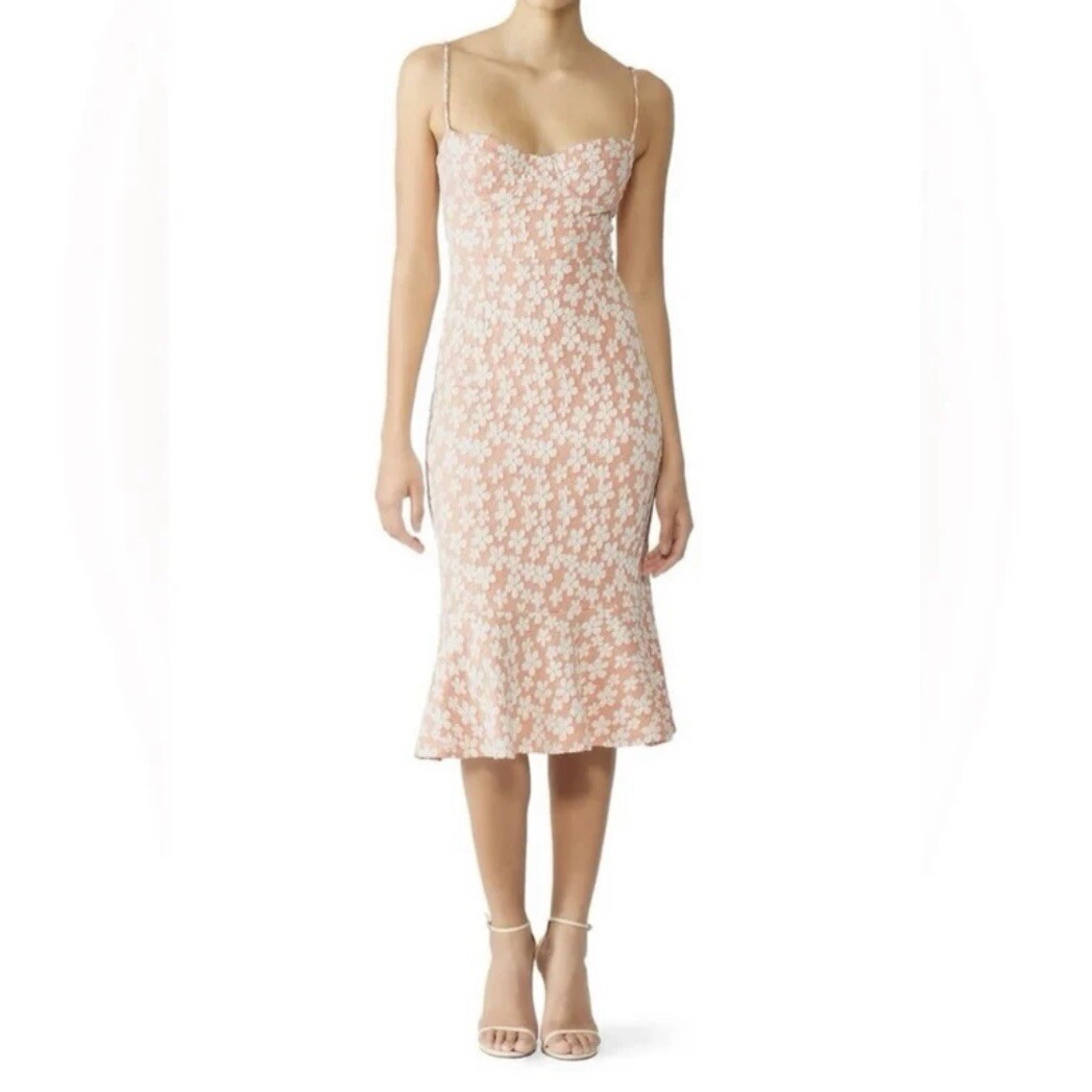 Hutch Pink Floral Jolie Ruffled Sweetheart Neck Sheath Bodycon Dress Size 2 | eBay Hutch Pink Floral Jolie Ruffled Sweetheart Neck Sheath Bodycon Dress Size 2 | eBay