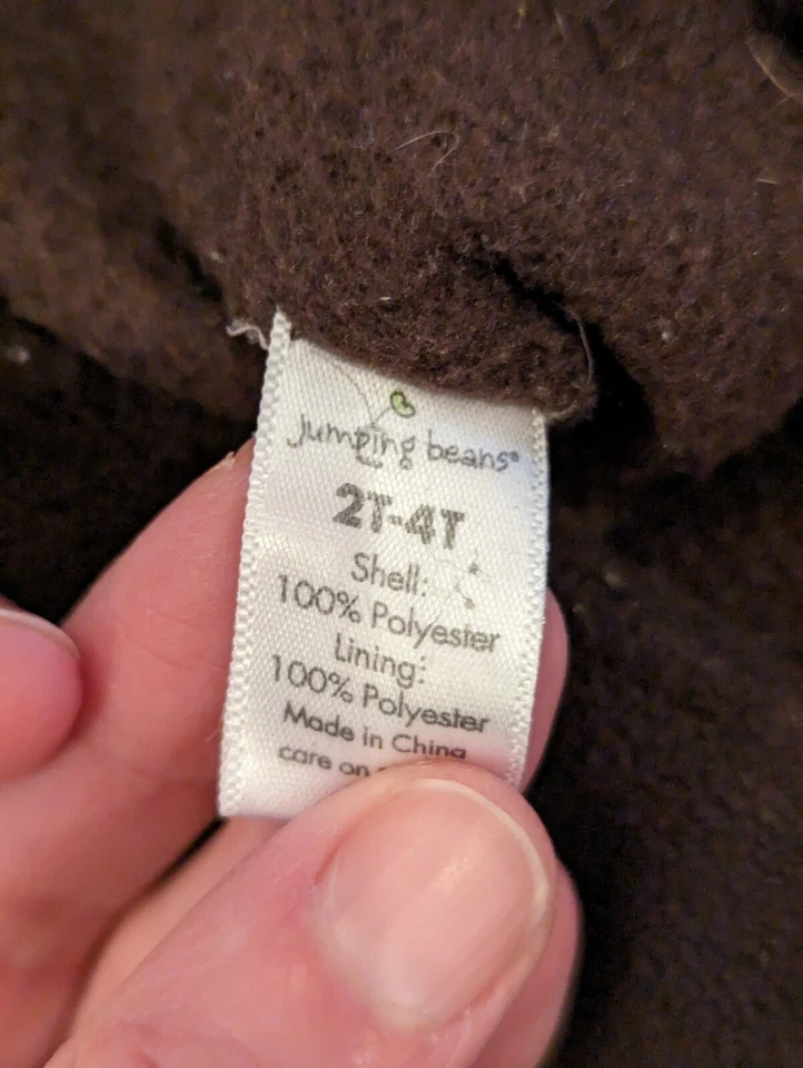 Sombrero de invierno polar dinosaurio marrón pompón jumping beans 2t-4t Foto 3 de 3