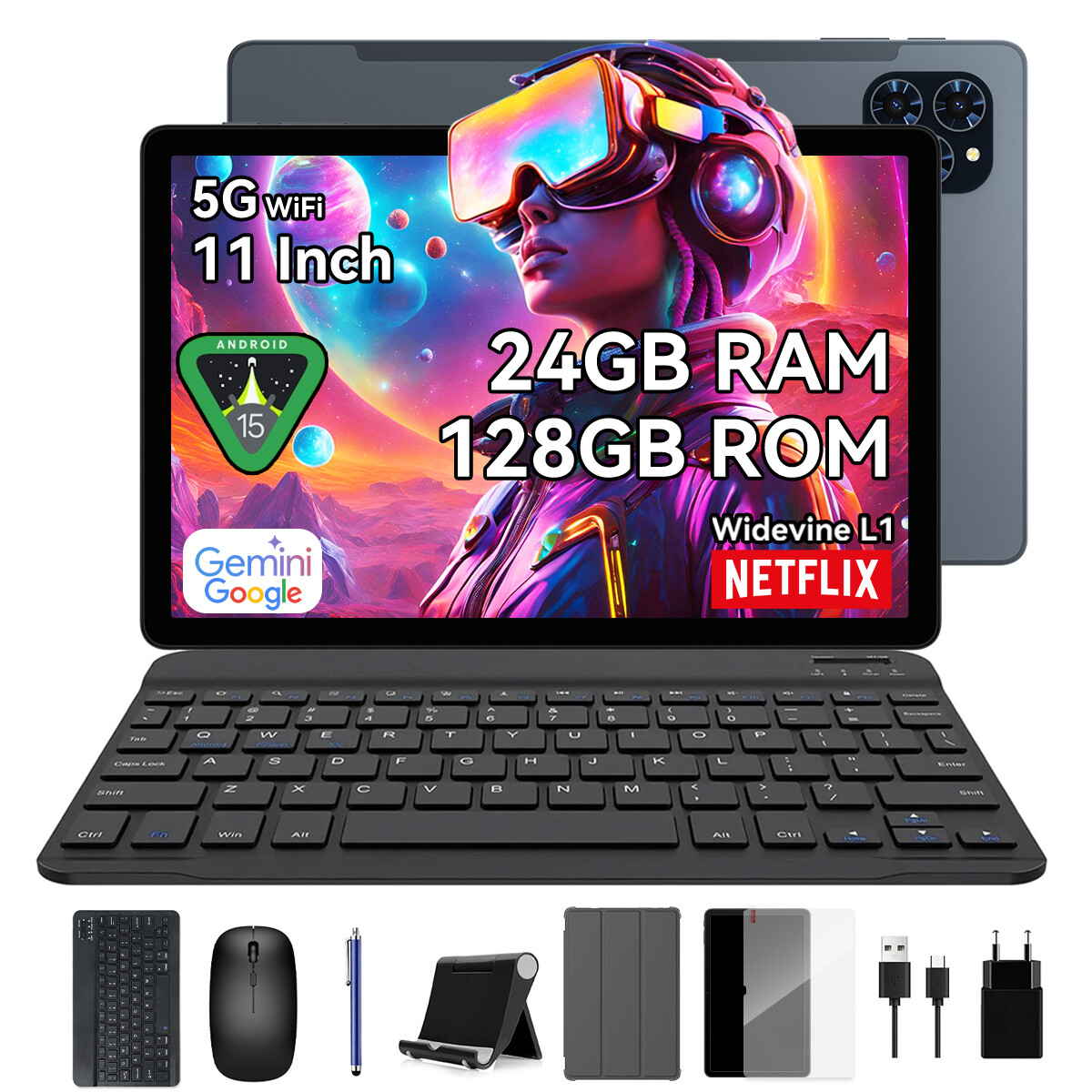 TABWEE T90 WiFi Tablet 11 Inch Andriod 15 24GB+128GB 8000mAh