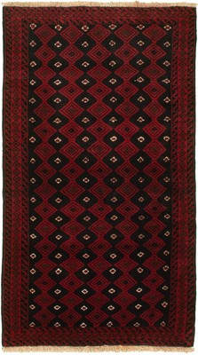 Traditional Vintage Hand-Knotted Carpet 3'5'' x 6'3'' Wool Area Rug