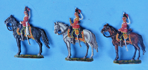 Plats d'étan - Znnfguren : Guerre de 1870 - 13 uhlans prussens à