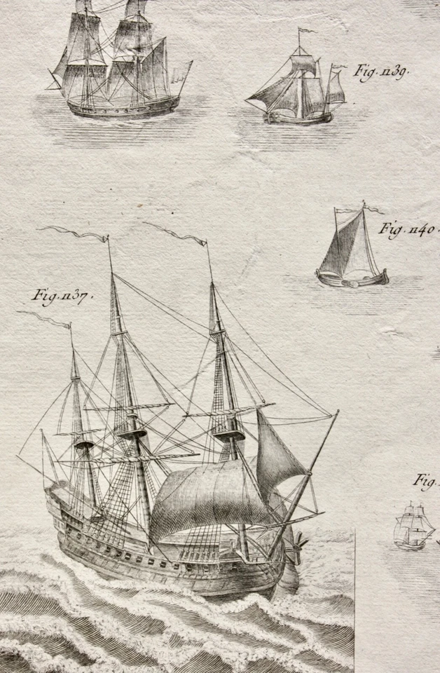 Kupferstich aus "Encyclopédie méthodique. Marine", Taf. 144, Panckoucke, 1783-87 - Bild 3 von 4