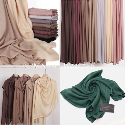 Lightweight Maxi Modal Hijab Scarf Shayla Shawl Muslim Headscarf 180x85