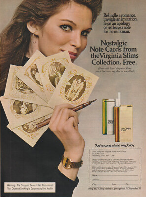 1973 Virginia Slims Cigarettes - Nostalgic Cards Special Offer - Print Ad  Photo