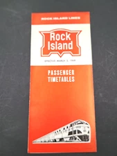 1969 Rock Island Line Railroad - Passenger Train Time Tables Timetables READ