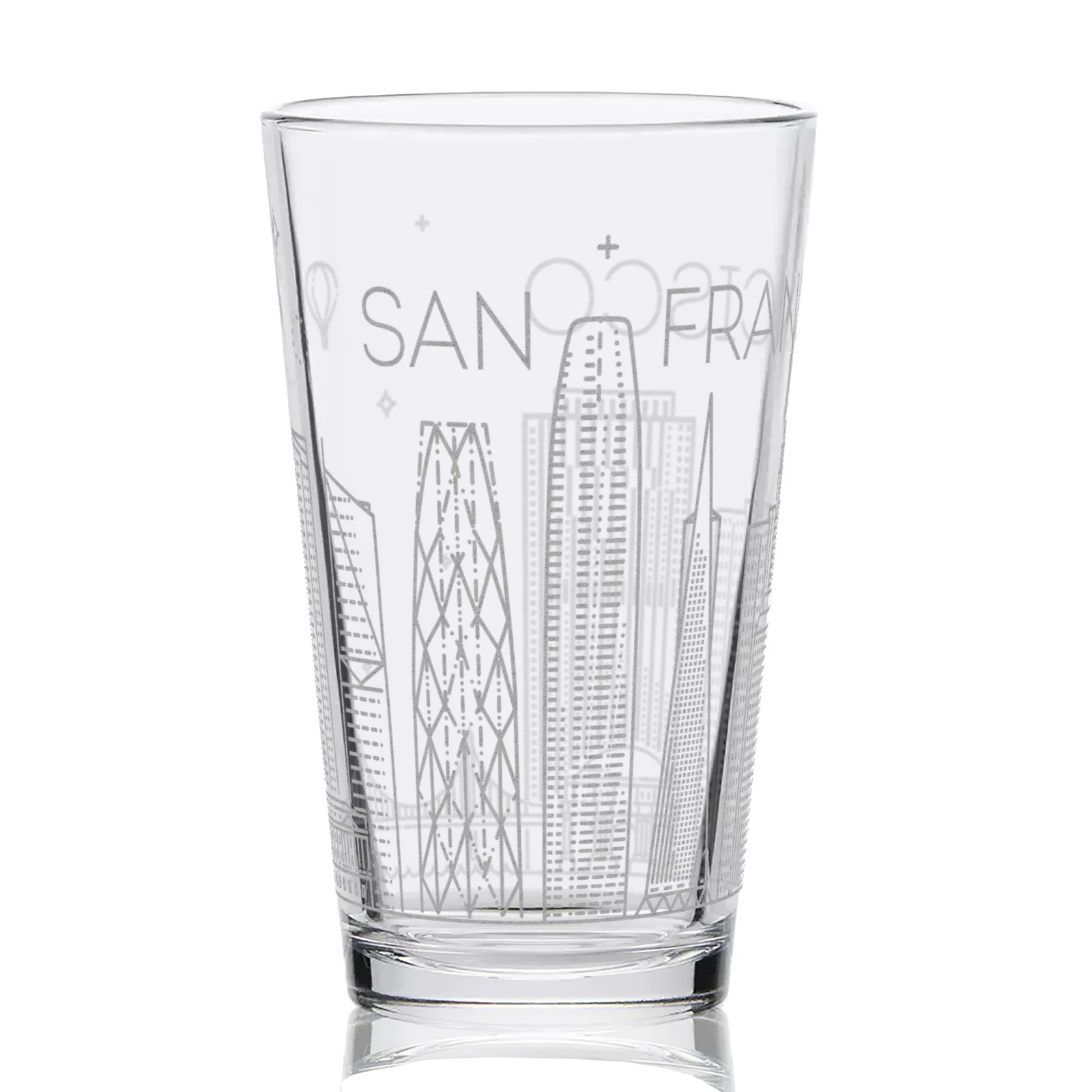 LumEngrave San Francisco Skyline Glass