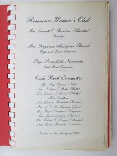 1980 Pot Pourri Recipe Book Rossmoor CA Woman's Club Self Published Cookbook - Picture 2 of 10
