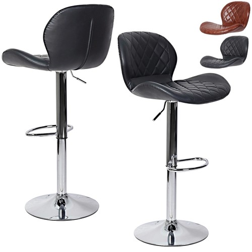 Luxus Barhocker 2er Set Barstühle Kunstleder Barstuhl mit Lehne Tresenhocker DE - Bild 18 von 20