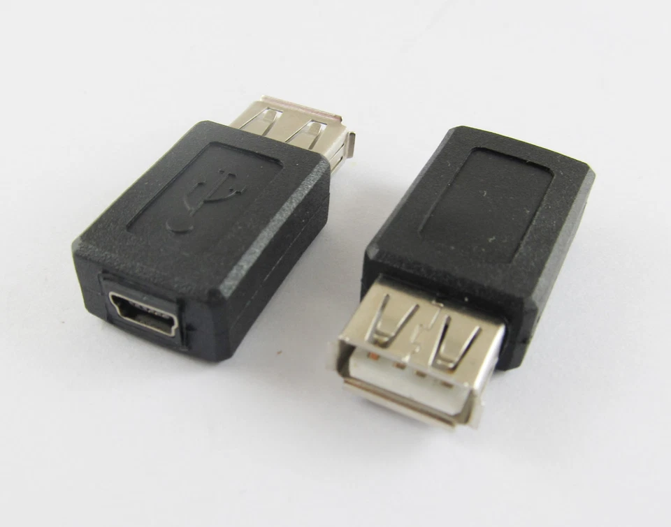 1x USB 2.0 A Female To Mini B 5-Pin Female Jack Data Cable Adapter Converter F/F - Image 3 of 4