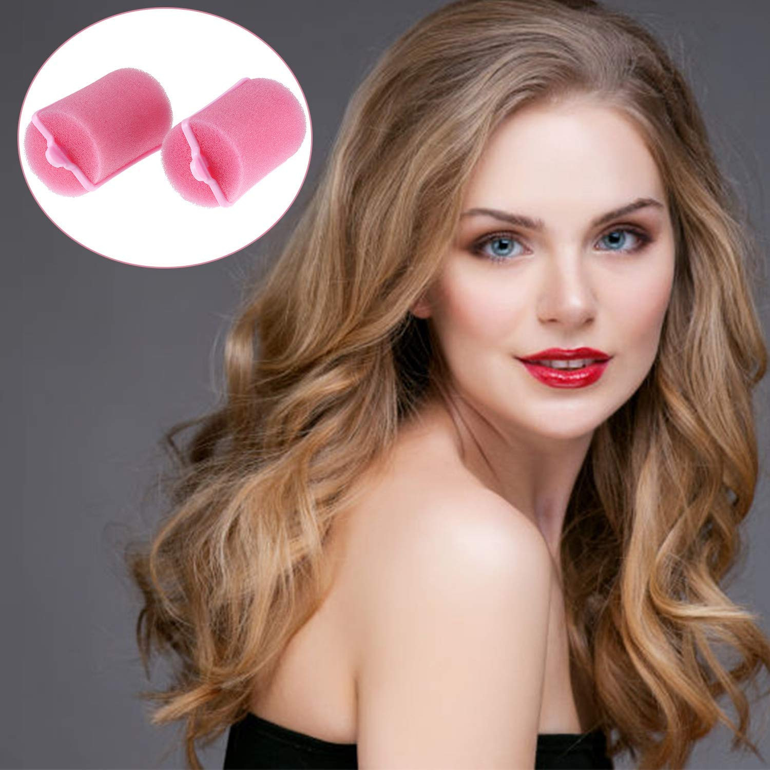 18 Pieces Sponge Hair Rollers Large Soft Foam Hair Styling Curlers Large Size Ha